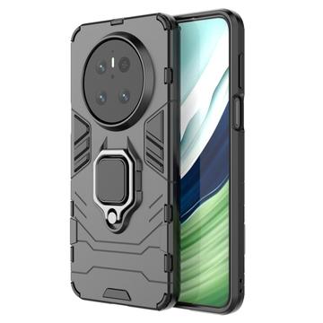 Huawei Mate 70 Hybrid Cover med Ring Holder - Sort