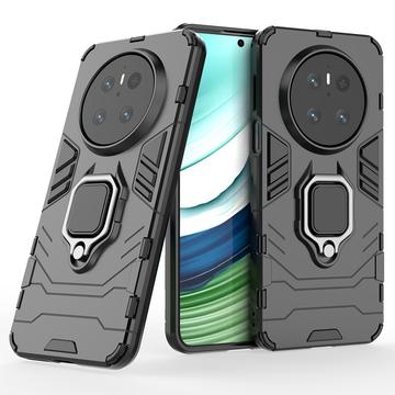 Huawei Mate 70 Hybrid Cover med Ring Holder - Sort