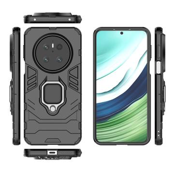 Huawei Mate 70 Hybrid Cover med Ring Holder - Sort