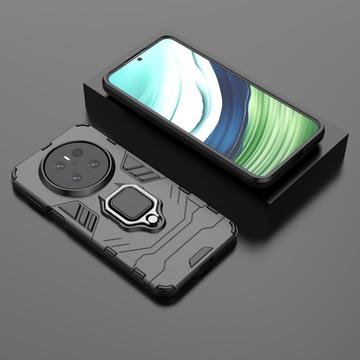 Huawei Mate 70 Hybrid Cover med Ring Holder - Sort