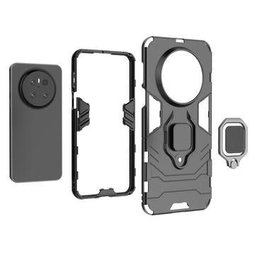 Huawei Mate 70 Hybrid Cover med Ring Holder - Blå