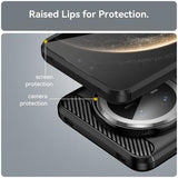 Huawei Mate 70 Pro/70 Pro+ Børstet TPU Cover - Karbonfiber - Sort