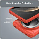 Huawei Mate 70 Pro/70 Pro+ Børstet TPU Cover - Karbonfiber - Rød