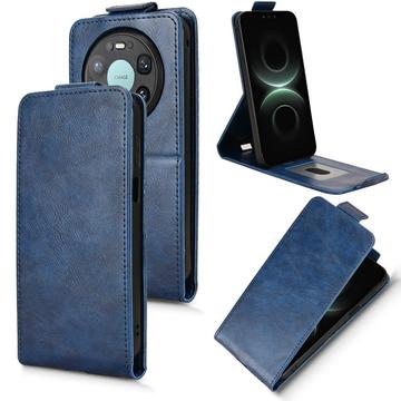 Huawei Mate 80 Pro Max lodret flip-etui med stativ - mørkeblå