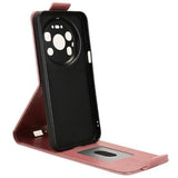 Huawei Mate 80 Pro Max lodret flip-etui med stativ - rosaguld