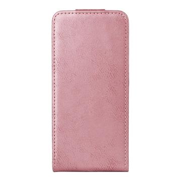 Huawei Mate 80 Pro Max lodret flip-etui med stativ - rosaguld