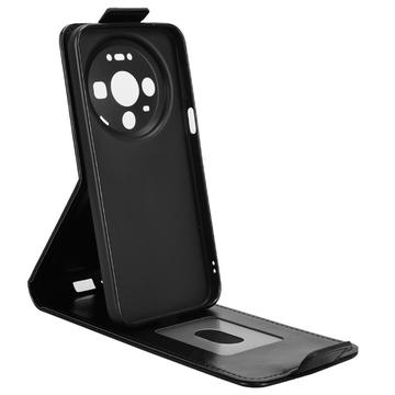 Huawei Mate 80/80 Pro lodret flip-etui med stativ - sort