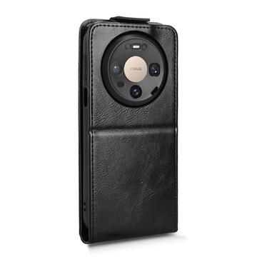 Huawei Mate 80/80 Pro lodret flip-etui med stativ - sort