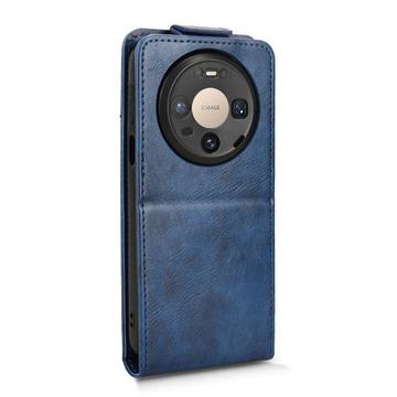 Huawei Mate 80/80 Pro lodret flip-etui med stativ - mørkeblå