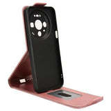Huawei Mate 80/80 Pro lodret flip-etui med stativ - rosaguld