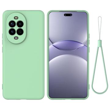 Huawei Nova 13 Pro Flydende silikone cover med håndrem - grøn