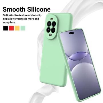 Huawei Nova 13 Pro Flydende silikone cover med håndrem - grøn