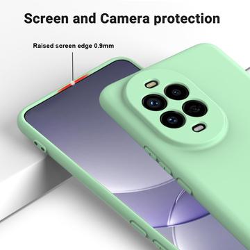Huawei Nova 13 Pro Flydende silikone cover med håndrem - grøn