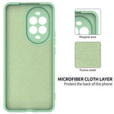 Huawei Nova 13 Pro Flydende silikone cover med håndrem - grøn