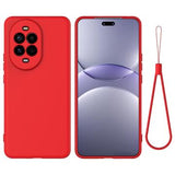 Huawei Nova 13 Pro Flydende silikone cover med håndrem - rød