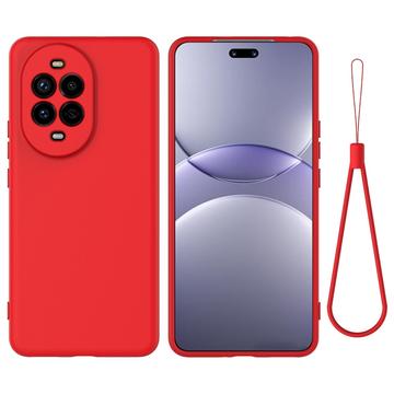 Huawei Nova 13 Pro Flydende silikone cover med håndrem - rød