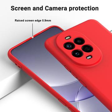Huawei Nova 13 Pro Flydende silikone cover med håndrem - rød