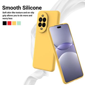 Huawei Nova 13 Pro Flydende silikone cover med håndrem - gul