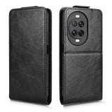 Huawei Nova 14 Pro lodret flip-etui med stativ - sort