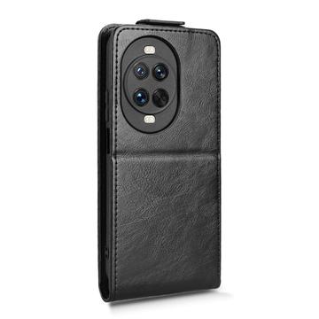Huawei Nova 14 Pro lodret flip-etui med stativ - sort
