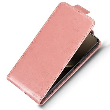 Huawei Nova 14 Pro lodret flip-etui med stativ - rosaguld