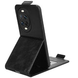 Huawei Nova 14 Ultra lodret flip-etui med stativ - sort
