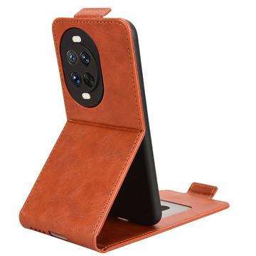 Huawei Nova 14 Ultra lodret flip-etui med stativ - Brun