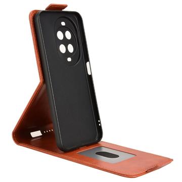 Huawei Nova 14 Ultra lodret flip-etui med stativ - Brun