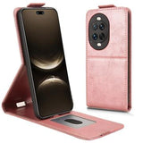 Huawei Nova 14 lodret flip-etui med stativ - rosaguld
