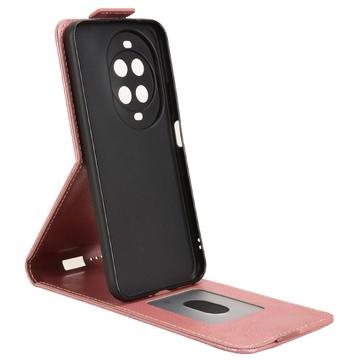 Huawei Nova 14 lodret flip-etui med stativ - rosaguld
