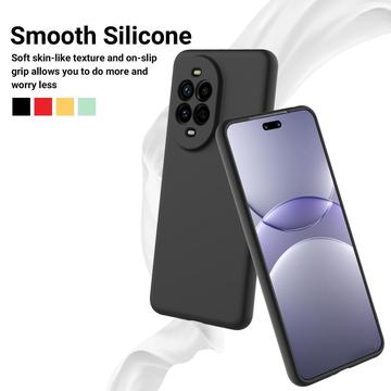 Huawei Nova 15 Flydende silikone cover med håndrem - sort