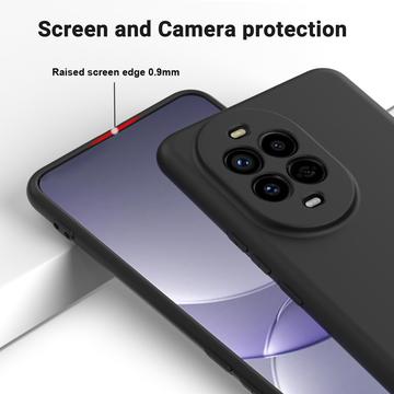 Huawei Nova 15 Flydende silikone cover med håndrem - sort
