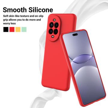 Huawei Nova 15 Flydende silikone cover med håndrem - rød