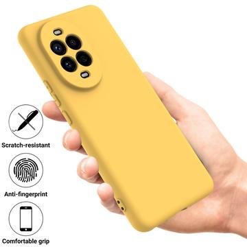 Huawei Nova 15 Flydende silikone cover med håndrem - gul