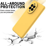 Huawei Nova 15 Flydende silikone cover med håndrem - gul