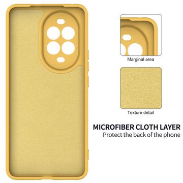 Huawei Nova 15 Flydende silikone cover med håndrem - gul