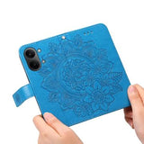 Xiaomi Redmi Turbo 5 Max Mandala Series Etui med Pung - Blå