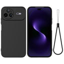 Huawei Nova 15 Pro Flydende silikone cover med håndrem - sort