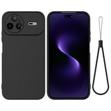 Huawei Nova 15 Pro Flydende silikone cover med håndrem - sort