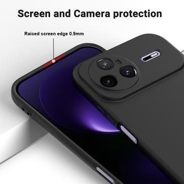 Huawei Nova 15 Pro Flydende silikone cover med håndrem - sort