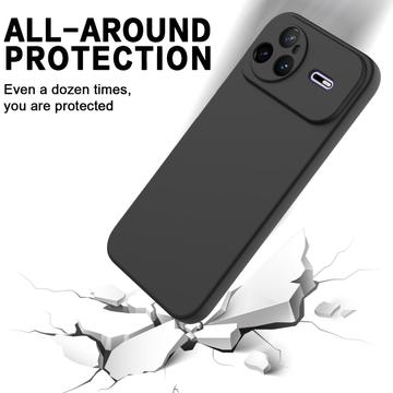 Huawei Nova 15 Pro Flydende silikone cover med håndrem - sort
