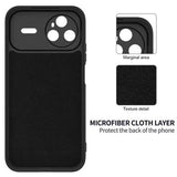 Huawei Nova 15 Pro Flydende silikone cover med håndrem - sort
