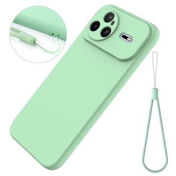 Huawei Nova 15 Pro Flydende silikone cover med håndrem - grøn