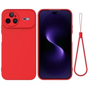 Huawei Nova 15 Pro Flydende silikone cover med håndrem - rød