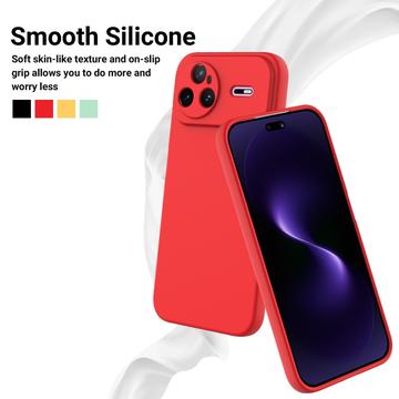 Huawei Nova 15 Pro Flydende silikone cover med håndrem - rød