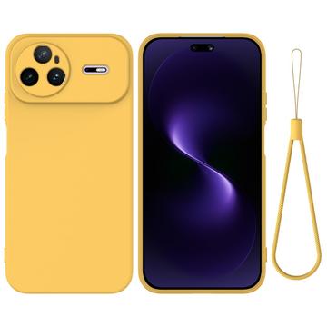 Huawei Nova 15 Pro Flydende silikone cover med håndrem - gul