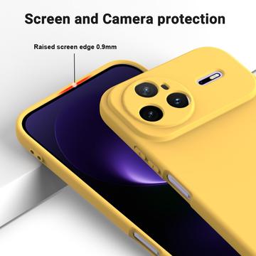 Huawei Nova 15 Pro Flydende silikone cover med håndrem - gul