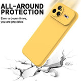 Huawei Nova 15 Pro Flydende silikone cover med håndrem - gul