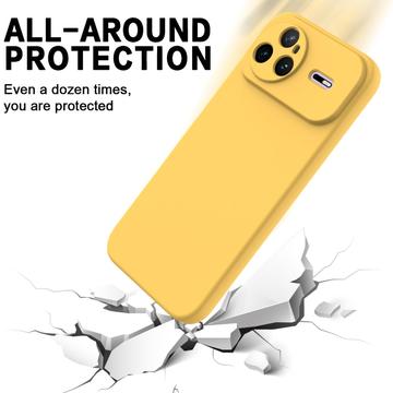 Huawei Nova 15 Pro Flydende silikone cover med håndrem - gul