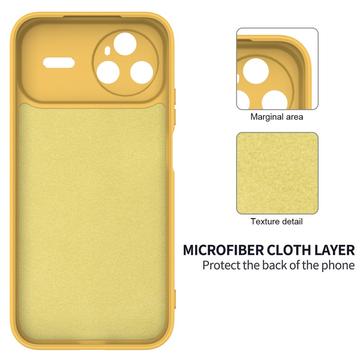 Huawei Nova 15 Pro Flydende silikone cover med håndrem - gul